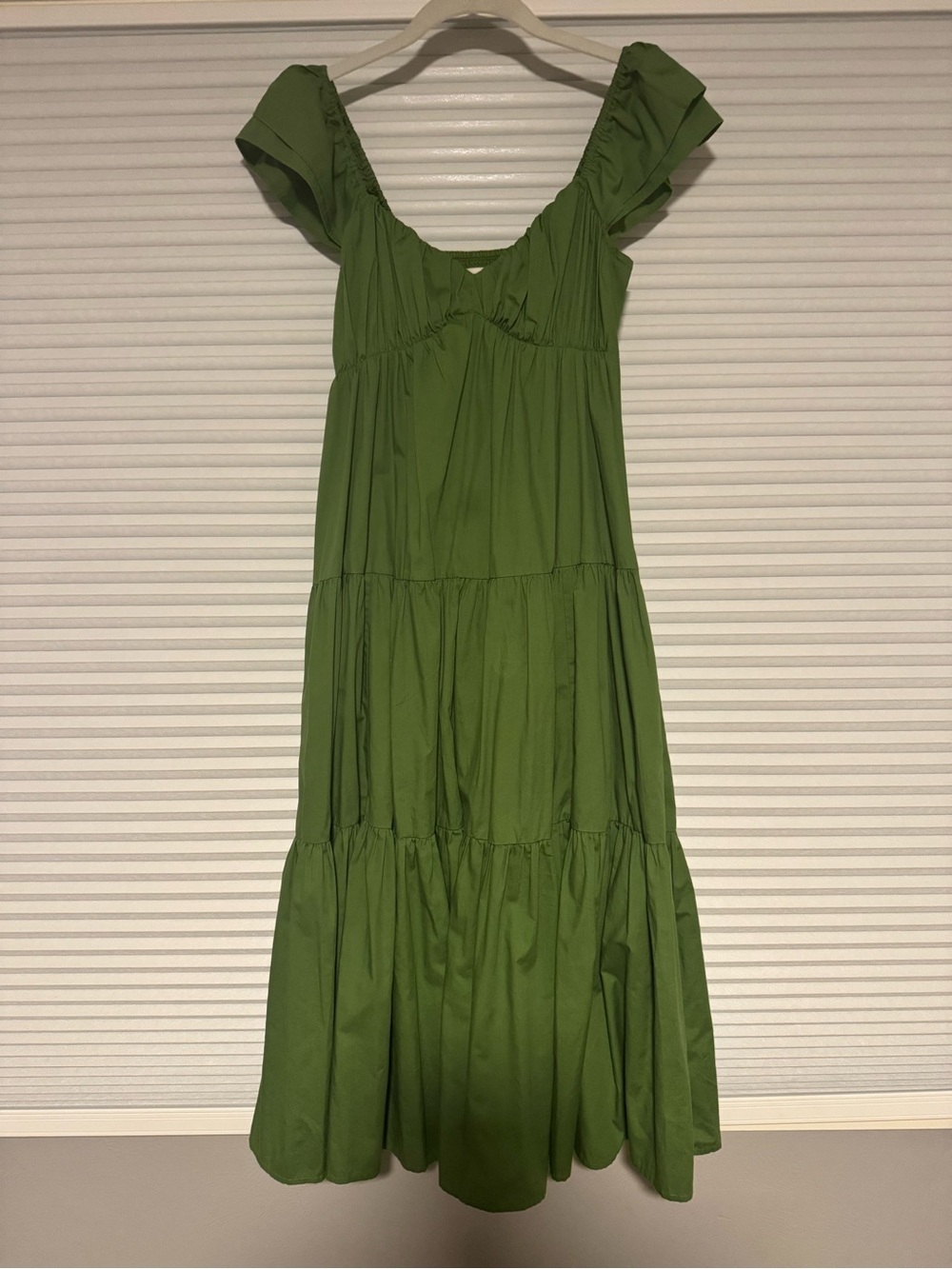Abercrombie & Fitch Olive Green Tiered Maxi Dress